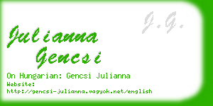 julianna gencsi business card